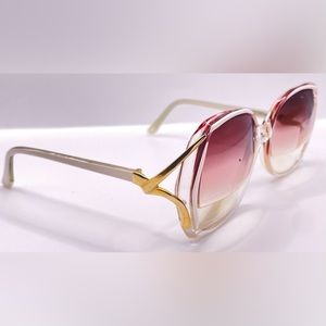 Vintage Sunrise 3846 White Oval sunglasses Frames Only